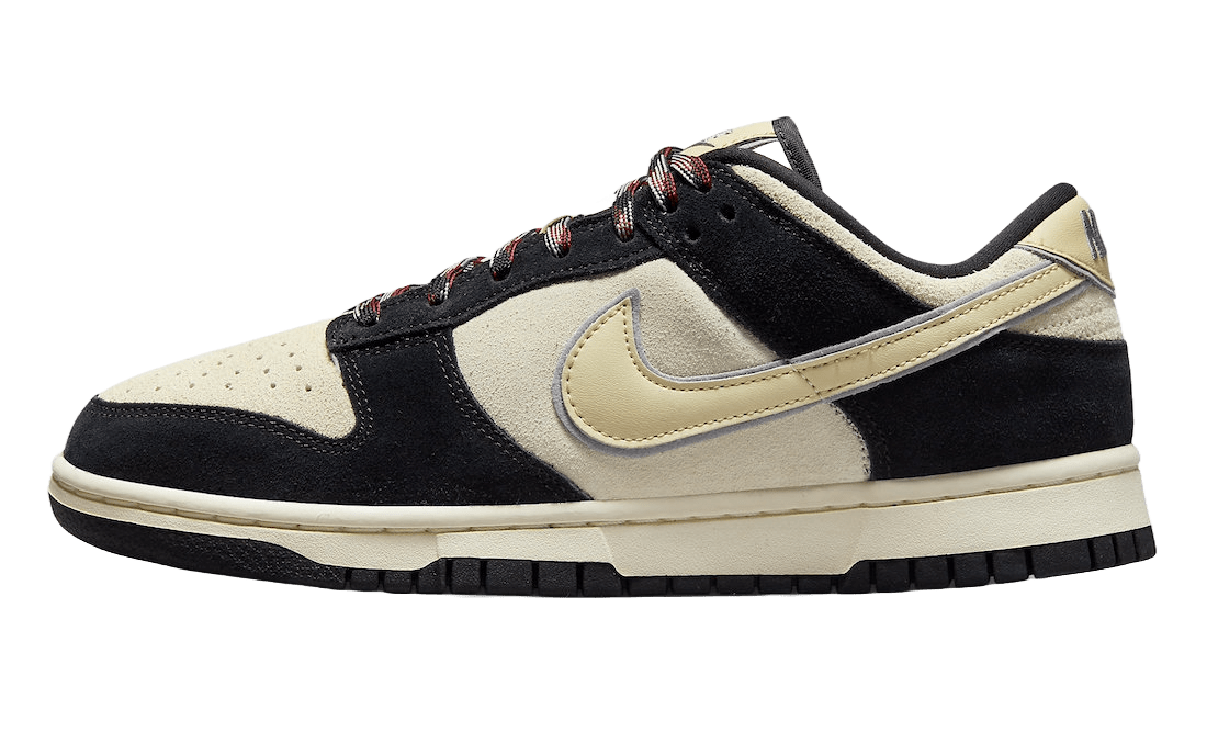 Nike Dunk Low LX Black Suede Team Gold DV3054-001  https://sneakercollar.com/products/nike-dunk-low-black-suede